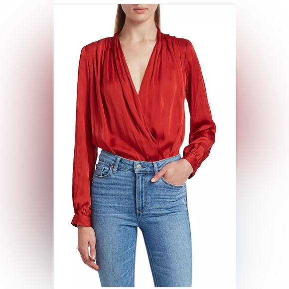 PAIGE Sevilla Bodysuit in Tulip Red - Size L - Picture 4 of 15